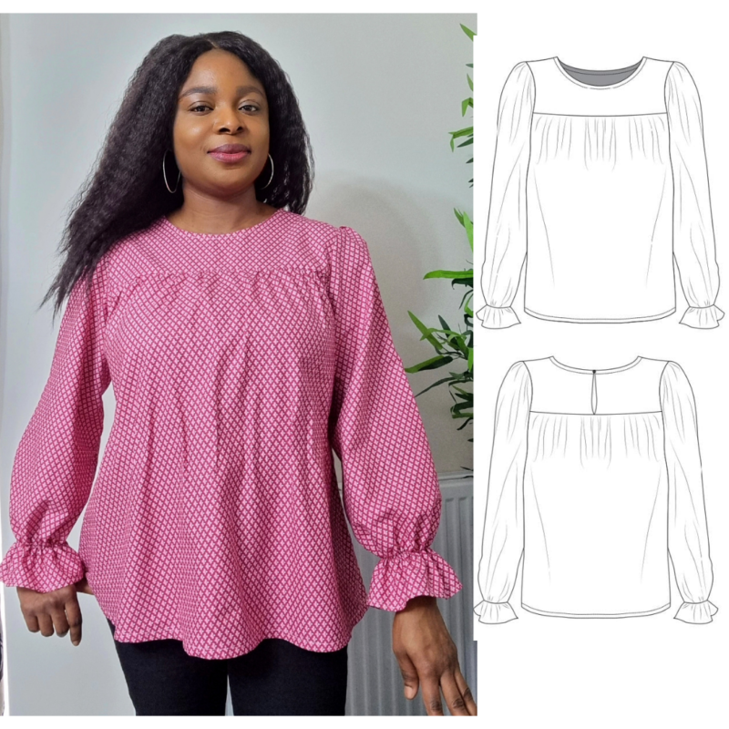 ENNY BLOUSE PATTERN – DIGITAL SEWING PATTERN